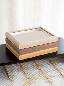 1 pieza marco de fotos de madera sin papel interior, marco de fotos simple para el hogar - Albaricoque - Ver 2