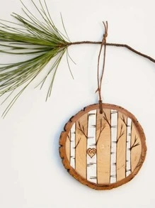 3 piezas de artesanía de decoración de bricolaje de madera, tocón de árbol redondo, artesanía de bricolaje, para bricolaje - Beis - Ver 3