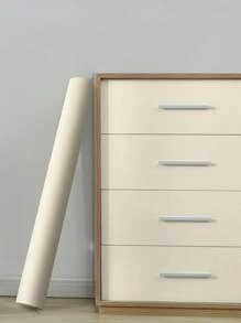 1pc Thick Self-adhesive Wall Paper, Beige Water Proof Wall Sticker For Home Decor - Beige - View 1