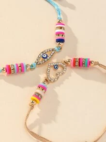 Gói 12 Chi tiết Mắt Ác Vòng tay Hamsa Charm - Nhiều màu - Xem 4