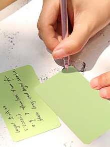 100 piezas Tarjeta papel pequeño rectángulo para fiesta - Verde - Ver 1