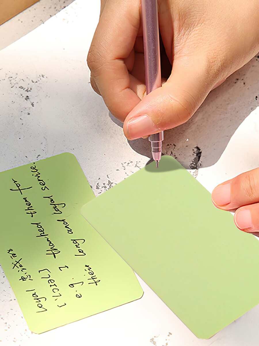 100 piezas Tarjeta papel pequeño rectángulo para fiesta - Verde - Ver 1