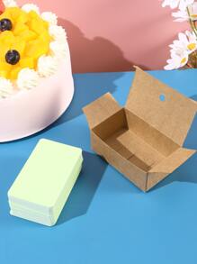 100 piezas Tarjeta papel pequeño rectángulo para fiesta - Verde - Ver 4