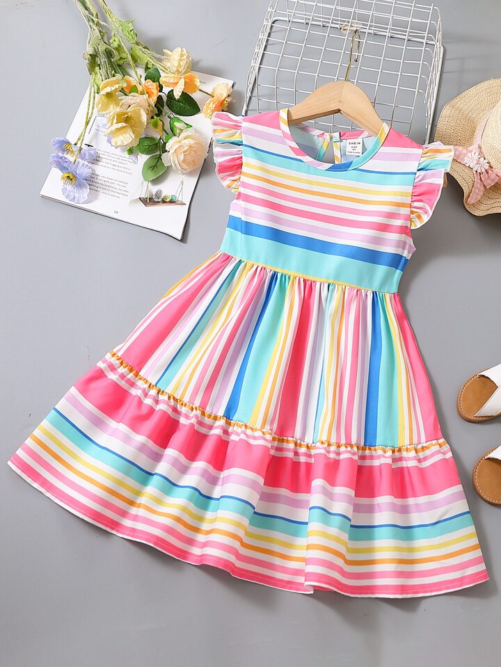 vestido arcoíris shein