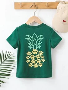 Toddler Boys Cartoon Graphic Tee - Green - View 2