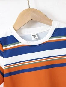 Toddler Boys Striped Print Tee - Multicolor - View 4