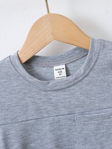 Toddler Boys 3pcs Solid Pocket Patched Tee - Multicolor - View 3