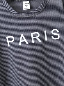 Toddler Boys Letter Graphic Tee - Grey - View 3