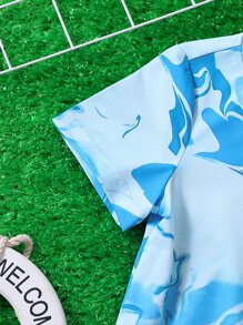 Toddler Boys Letter Graphic Tee - Blue - View 3