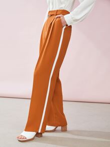 MOTF PREMIUM 鏈條細節繫腰帶連衣裙長褲 - 薑色 - 查看 6