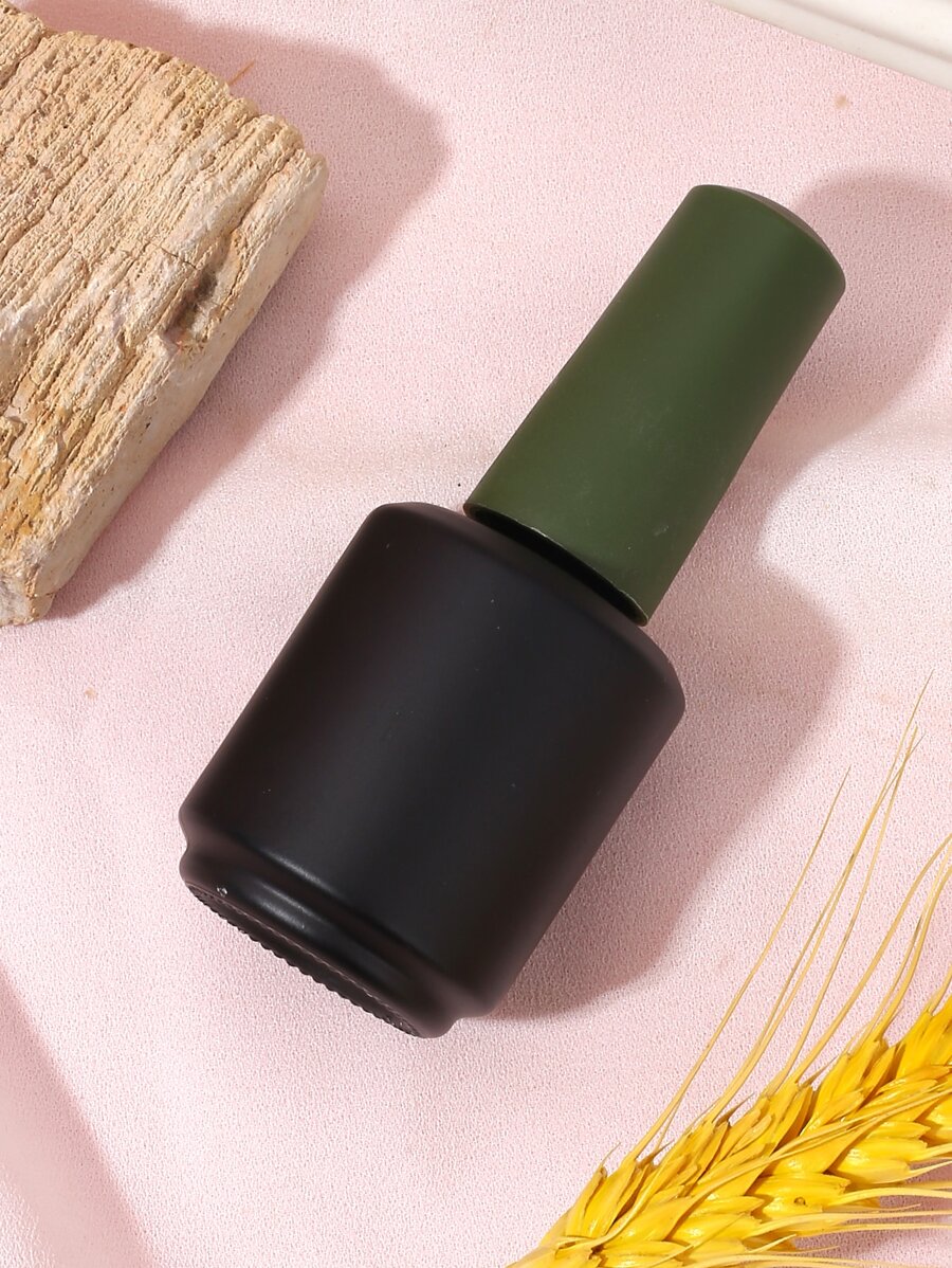1入組10毫升優質空指甲油瓶帶綠色刷蓋美甲樣品 - 黑色 - 查看 1
