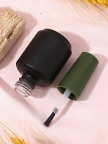 1入組10毫升優質空指甲油瓶帶綠色刷蓋美甲樣品 - 黑色 - 查看 5