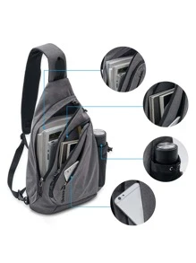 OIWAS Backpack For Men Strap Backpack Sling Bag Crossbody Shoulder Daypack For Boys - Grey - View 5