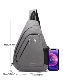 OIWAS Backpack For Men Strap Backpack Sling Bag Crossbody Shoulder Daypack For Boys - Grey - View 6