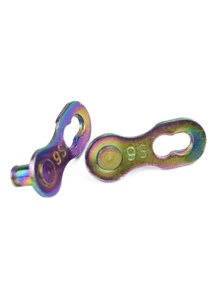 Cadena de bicicleta 9 Velocidad 9s Cadena unicolor Arco iris MTB Cadena de bicicleta de carretera de montaña - Multicolor - Ver 2