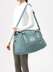 Floless 2入組手提包方袋旅行收納袋分娩袋大號女士旅行行李袋，帶洗漱包旅行袋隔夜包帶濕袋和拉桿套隨身攜帶運動手提袋健身房行李袋醫院包 - 淺藍色 - 查看 2