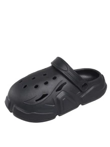 女士鏤空時尚黑色洞洞鞋適用於和戶外