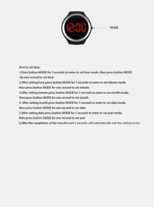 Kids Round Dial Digital Watch - Black - View 5