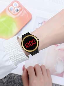 Kids Round Dial Digital Watch - Black - View 2