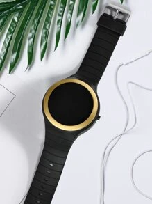 Kids Round Dial Digital Watch - Black - View 4