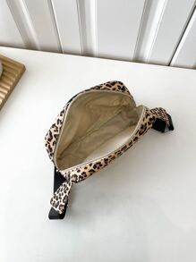 Riñonera pequeño con patrón de leopardo nailon - Multicolor - Ver 4
