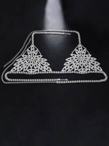 水鑽裝飾身體鏈 - 銀色 - 查看 2