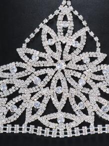 水鑽裝飾身體鏈 - 銀色 - 查看 4