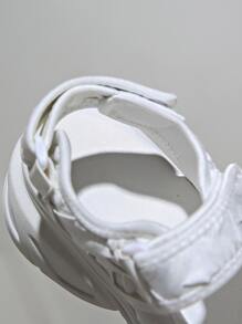 女士極簡魔術貼運動戶外涼鞋 - 白色 - 查看 5