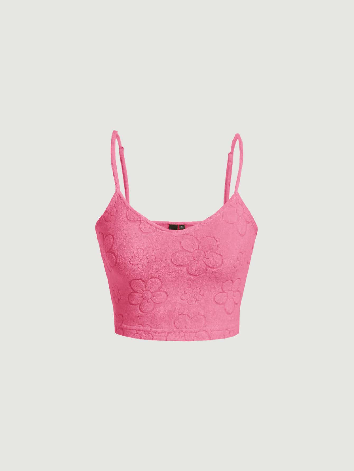 SHEIN MOD Top de tirantes floral jacquard - Rosa - Ver 1