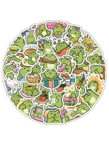 60pcs Cartoon Frog Pattern Sticker - Multicolor - View 1