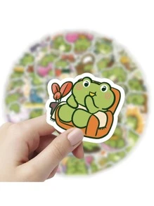 60pcs Cartoon Frog Pattern Sticker - Multicolor - View 4