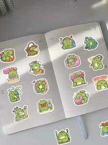 60pcs Cartoon Frog Pattern Sticker - Multicolor - View 5