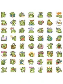 60pcs Cartoon Frog Pattern Sticker - Multicolor - View 7