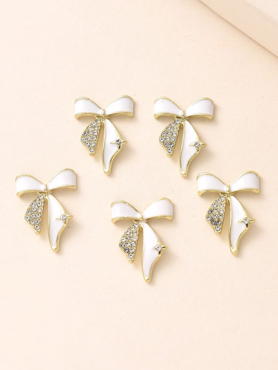 Mujer 5 piezas Accesorio para el cabello de bricolaje con diseño de diamante de imitación lazo miedoso - Multicolor - Ver 1