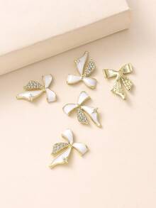 Mujer 5 piezas Accesorio para el cabello de bricolaje con diseño de diamante de imitación lazo miedoso - Multicolor - Ver 3