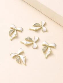 Mujer 5 piezas Accesorio para el cabello de bricolaje con diseño de diamante de imitación lazo miedoso - Multicolor - Ver 4