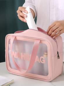 化妝包，化妝品收納包，洗漱包，適用於浴室，旅行，大學寢室，化妝工具，防水，大容量，便攜式 - 彩色 - 查看 1