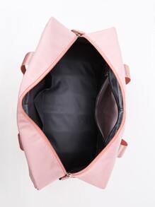 Large Capacity Travel Bag Double Handle Polyester For Travel - Pink - View 7