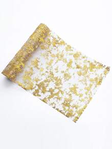 1pc Metallic Table Runner, 28 X 500cm Gold Table Cloth For Dining Table - Gold - View 4