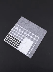 125pcs/set Polyester Table Foot Protector, Minimalist Round Anti-slip Self-adhesive Table Foot Protective Pad For Home - Grey - View 2