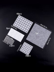 125pcs/set Polyester Table Foot Protector, Minimalist Round Anti-slip Self-adhesive Table Foot Protective Pad For Home - Grey - View 3