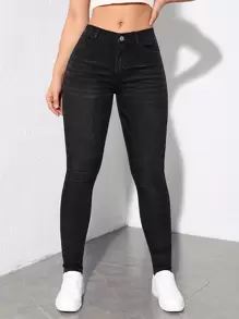 Rivivi Jeans ajustados unicolor - Negro - Ver 1