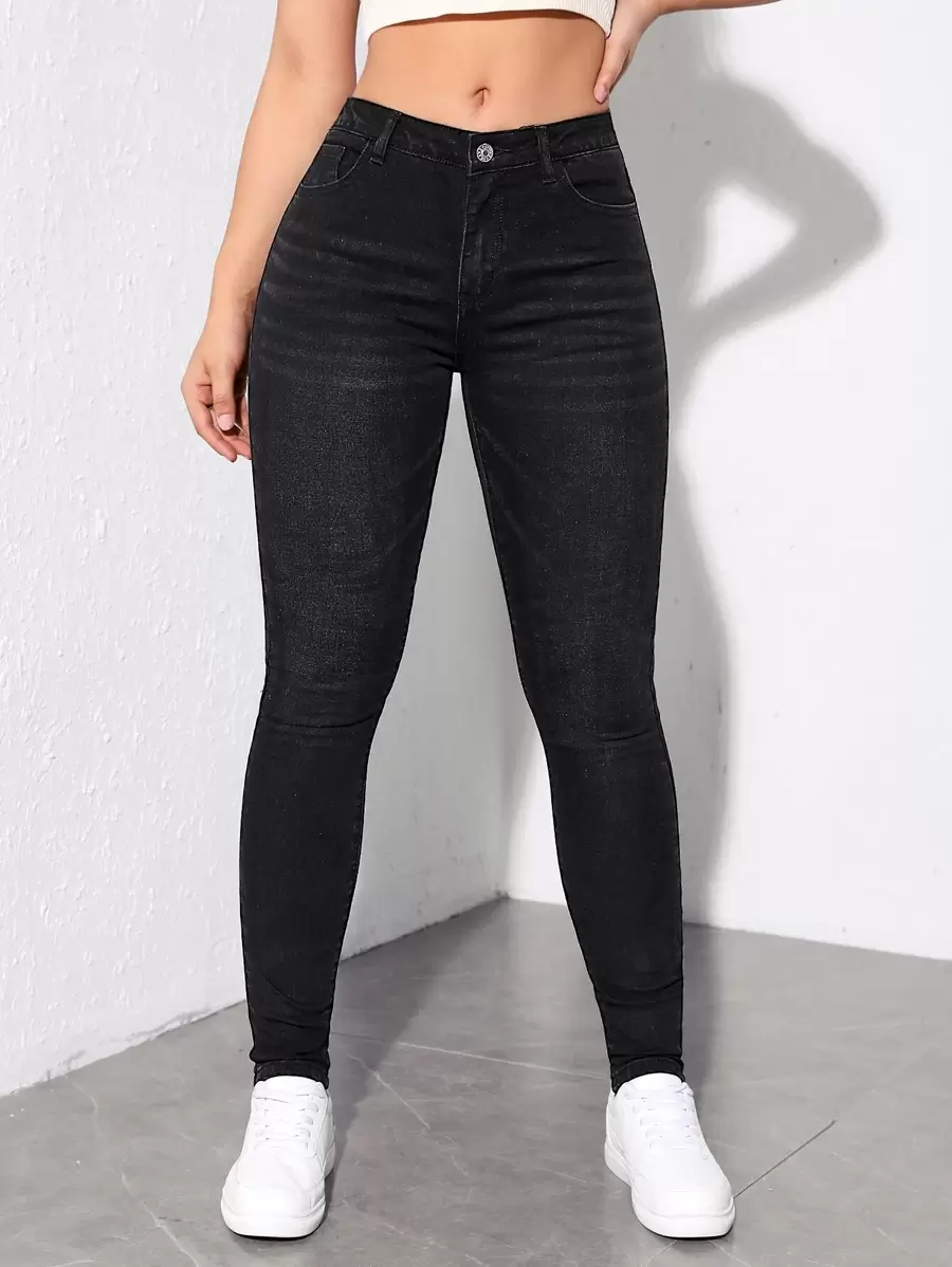 Rivivi Jeans ajustados unicolor - Negro - Ver 1