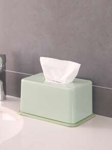 1pc PP Tissue Storage Box, Minimalist Lifting Design Tissue Box Cover Holder For Table - Beige - View 5