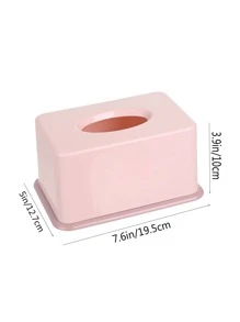 1pc PP Tissue Storage Box, Minimalist Lifting Design Tissue Box Cover Holder For Table - Beige - View 2