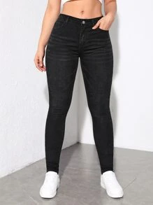 Rivivi Jeans ajustados unicolor - Negro - Ver 3