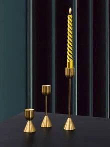 3pcs/set Aluminum Alloy Candle Holder, Modernist Gold Candle Stand For Party - Gold - View 2