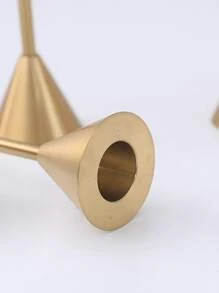 3pcs/set Aluminum Alloy Candle Holder, Modernist Gold Candle Stand For Party - Gold - View 5