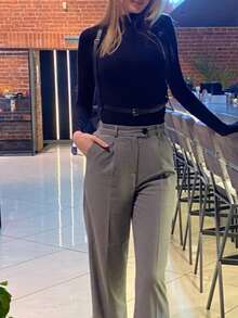 1pc Women Solid Adjustable Shoulder Fashion Harness Belt - Black - View 4