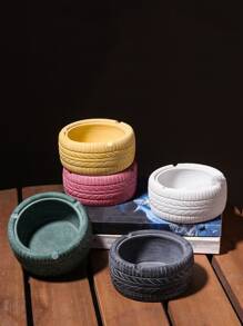 輪胎形狀家庭煙灰缸 - 紅色 - 查看 6